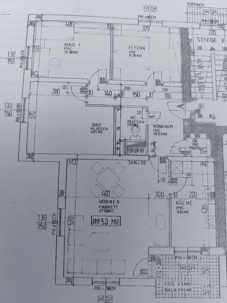 4-Zimmer-Wohnung mieten in Urfahr-Umgebung – 90 m², € 880
