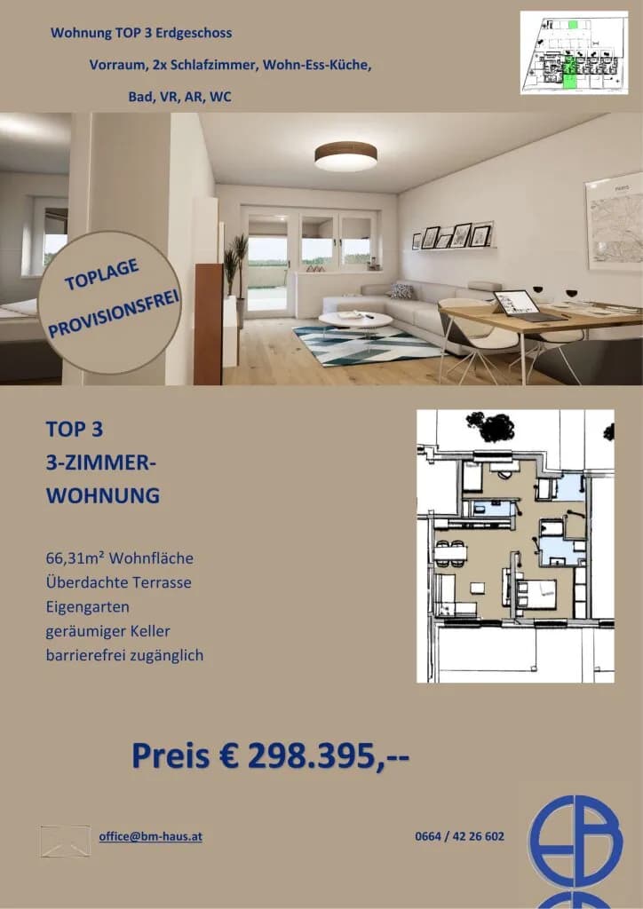3-Zimmer-Wohnung kaufen in Wolfsberg – 64,19 m², € 288.855 – Bild 6 von 12
