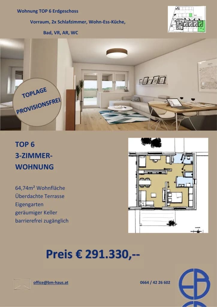 3-Zimmer-Wohnung kaufen in Wolfsberg – 64,19 m², € 288.855 – Bild 9 von 12