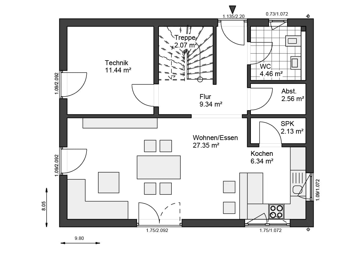 3-Zimmer-Haus kaufen in Baden – 132 m², € 649.500 – Bild 2 von 5