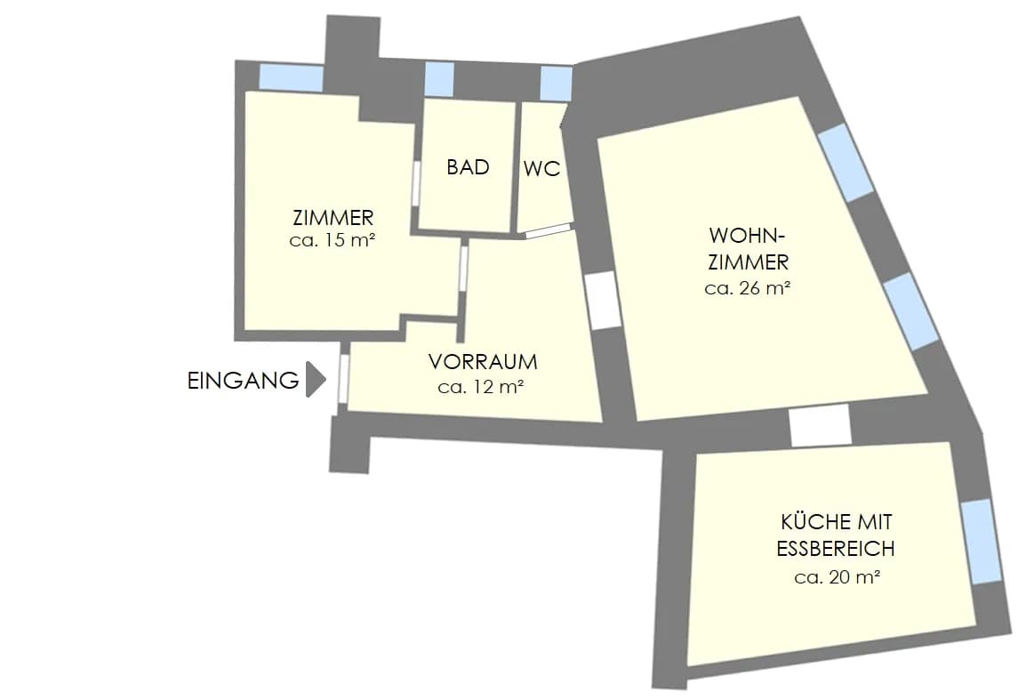 3-Zimmer-Wohnung mieten in Mödling – 78 m², € 1.488 – Bild 10 von 12