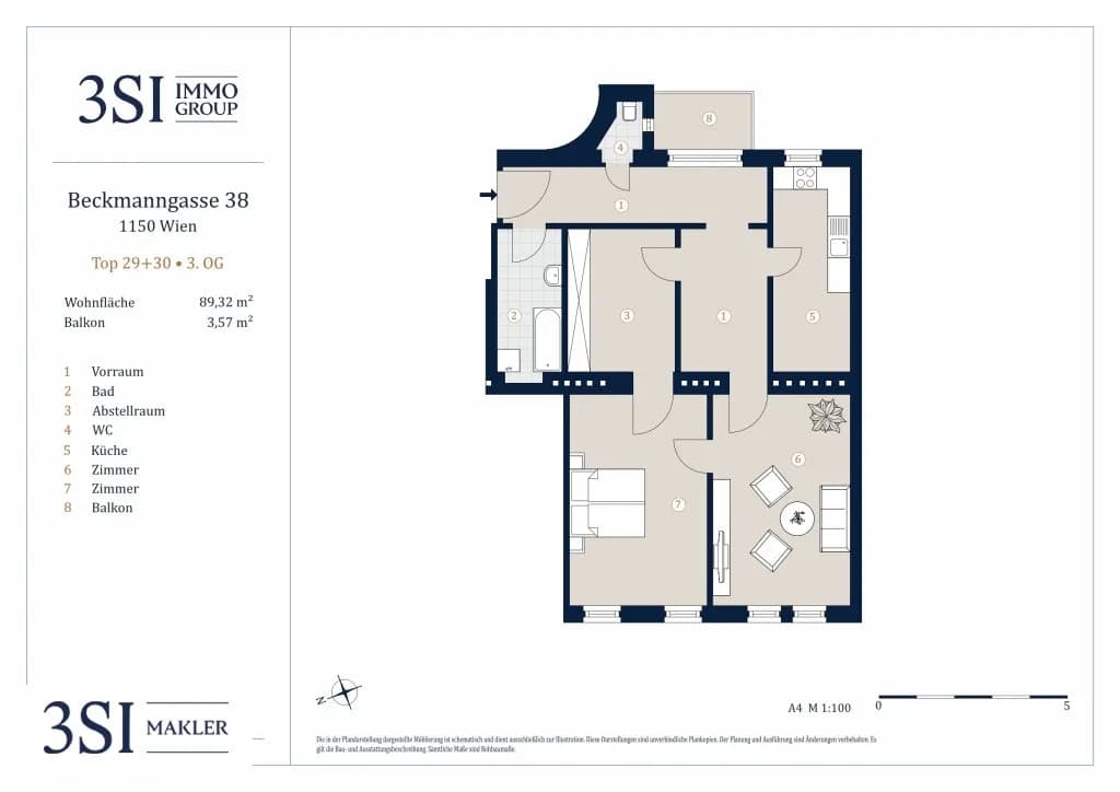 3-Zimmer-Wohnung kaufen in Wien – 89,32 m², € 499.000 – Bild 17 von 17
