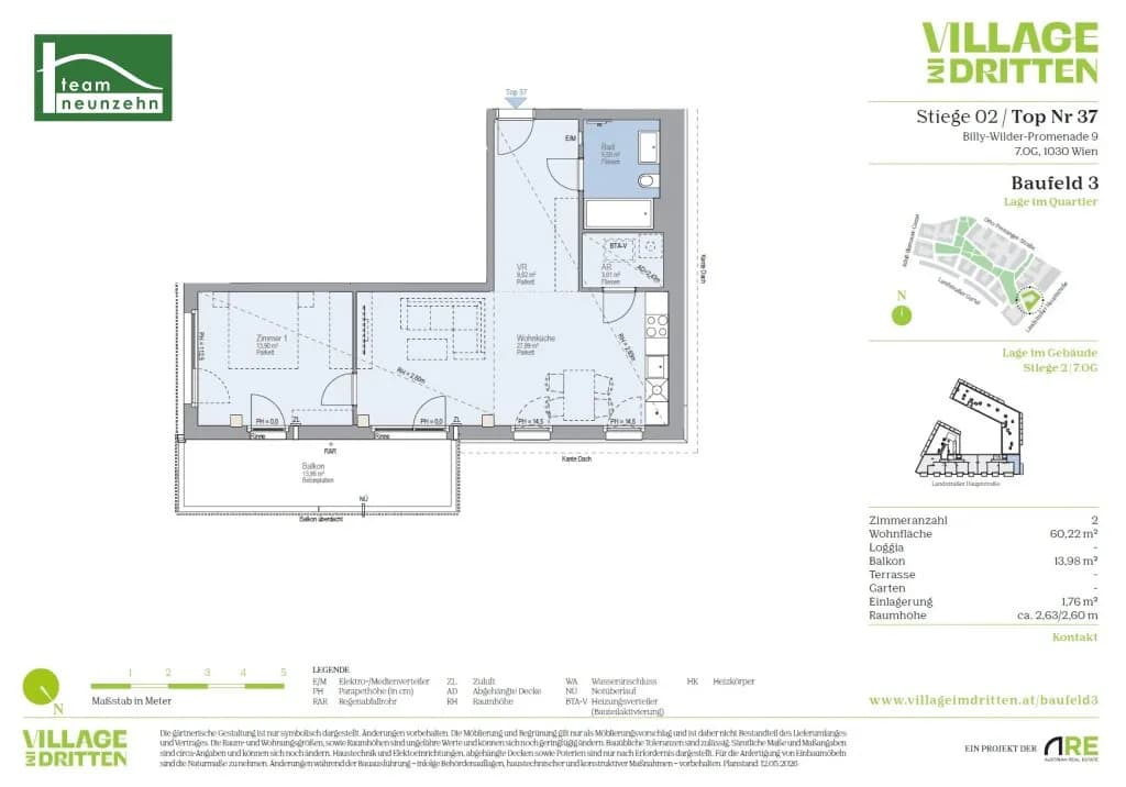 2-Zimmer-Wohnung mieten in Wien – 60,22 m², € 1.379 – Bild 22 von 22