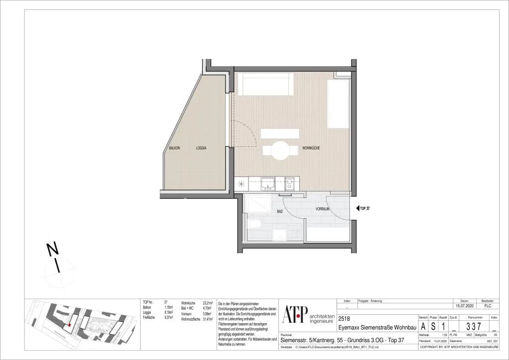 1-Zimmer-Wohnung mieten in Wien – 31,47 m², € 765 – Bild 16 von 18