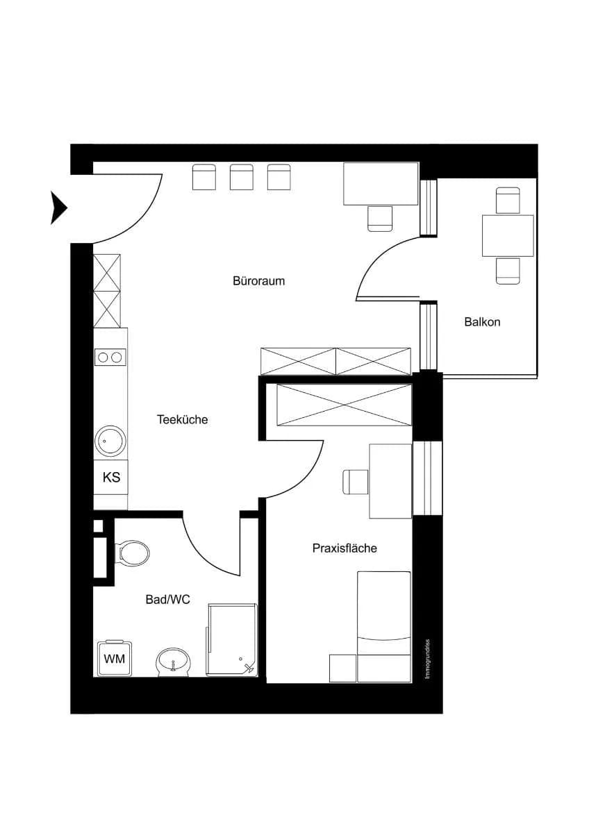 2-Zimmer-Gewerbeimmobilie mieten in Bregenz – 29 m², € 650 – Bild 2 von 19