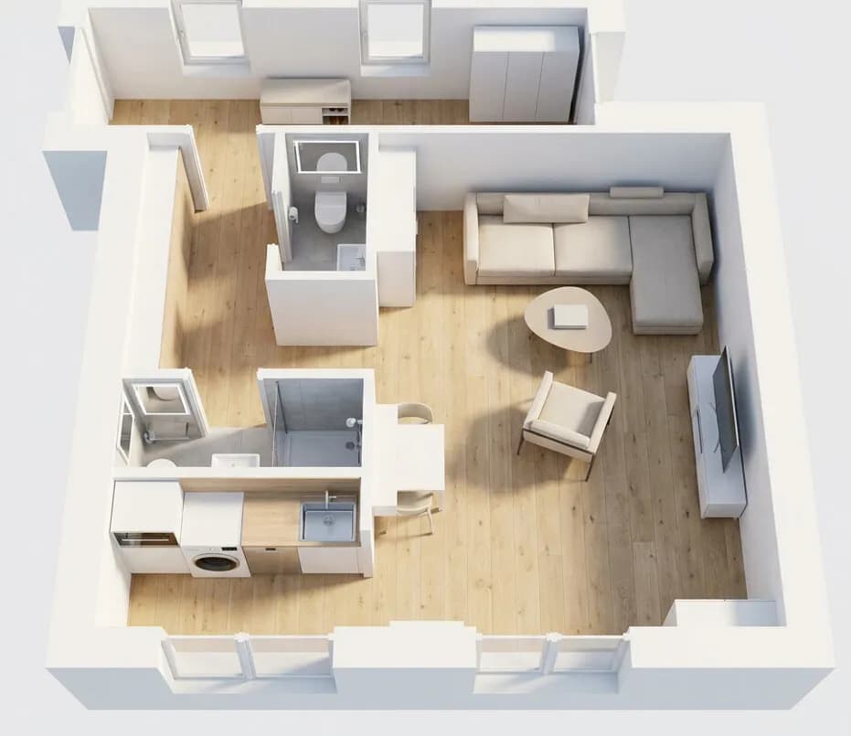 2-Zimmer-Wohnung mieten in Graz – 31 m², € 445 – Bild 2 von 5