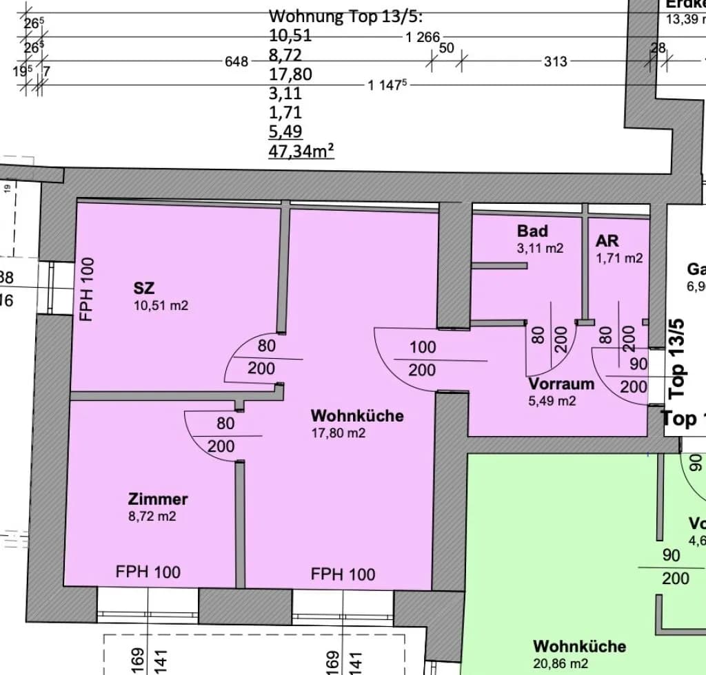 3-Zimmer-Wohnung kaufen in Tulln – 47,34 m², € 119.000 – Bild 9 von 9