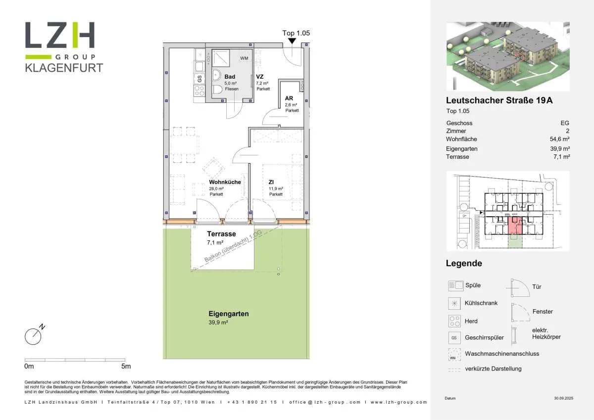 2-Zimmer-Wohnung mieten in Klagenfurt – 54,5 m², € 1.119 – Bild 6 von 6