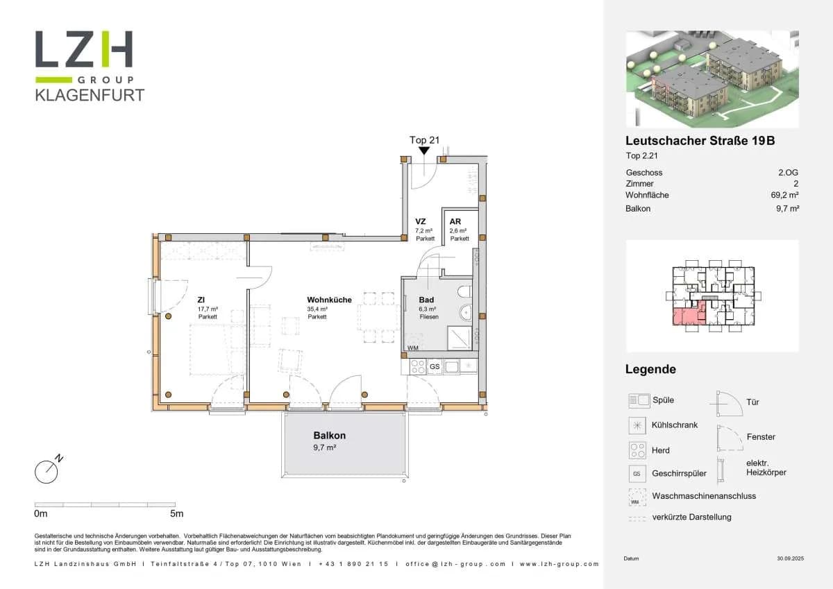2-Zimmer-Wohnung mieten in Klagenfurt – 69 m², € 1.269 – Bild 6 von 6