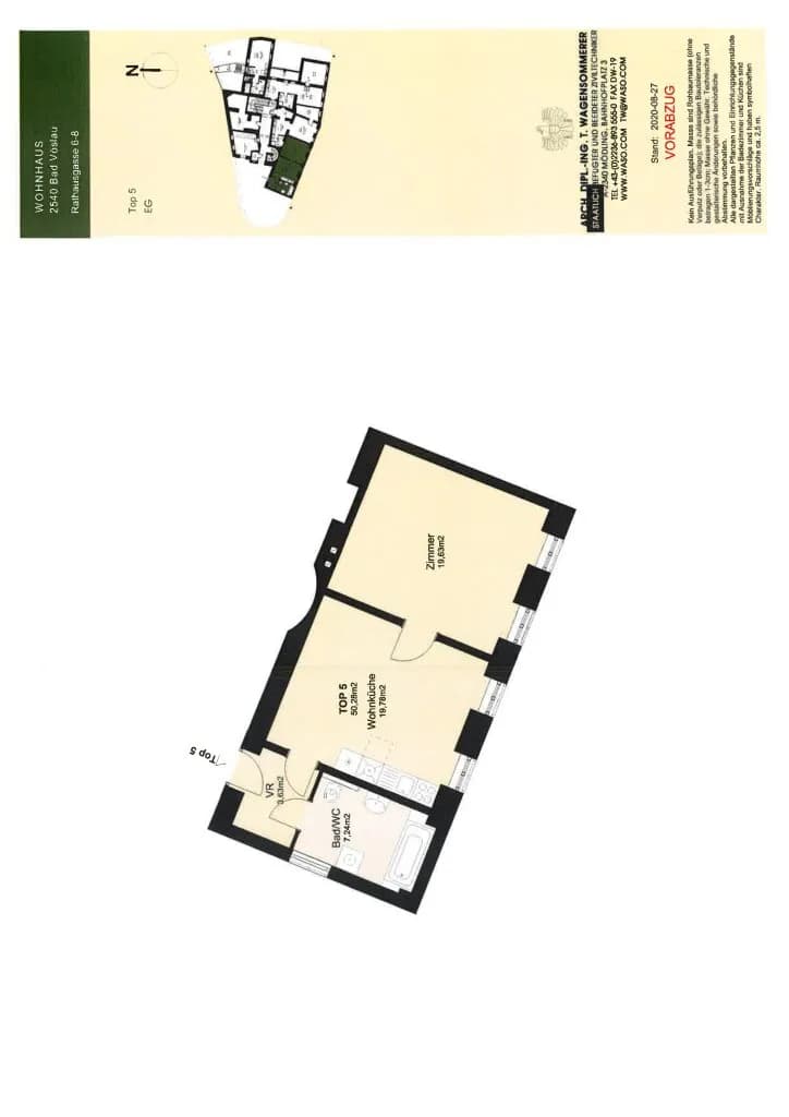 2-Zimmer-Wohnung mieten in Baden – 49,38 m², € 655 – Bild 7 von 7