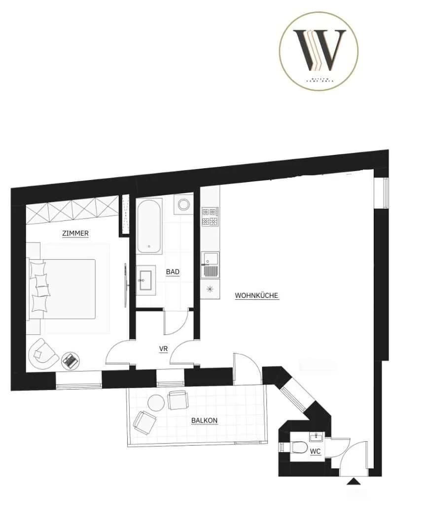2-Zimmer-Wohnung kaufen in Wien – 59,64 m², € 379.000 – Bild 13 von 13