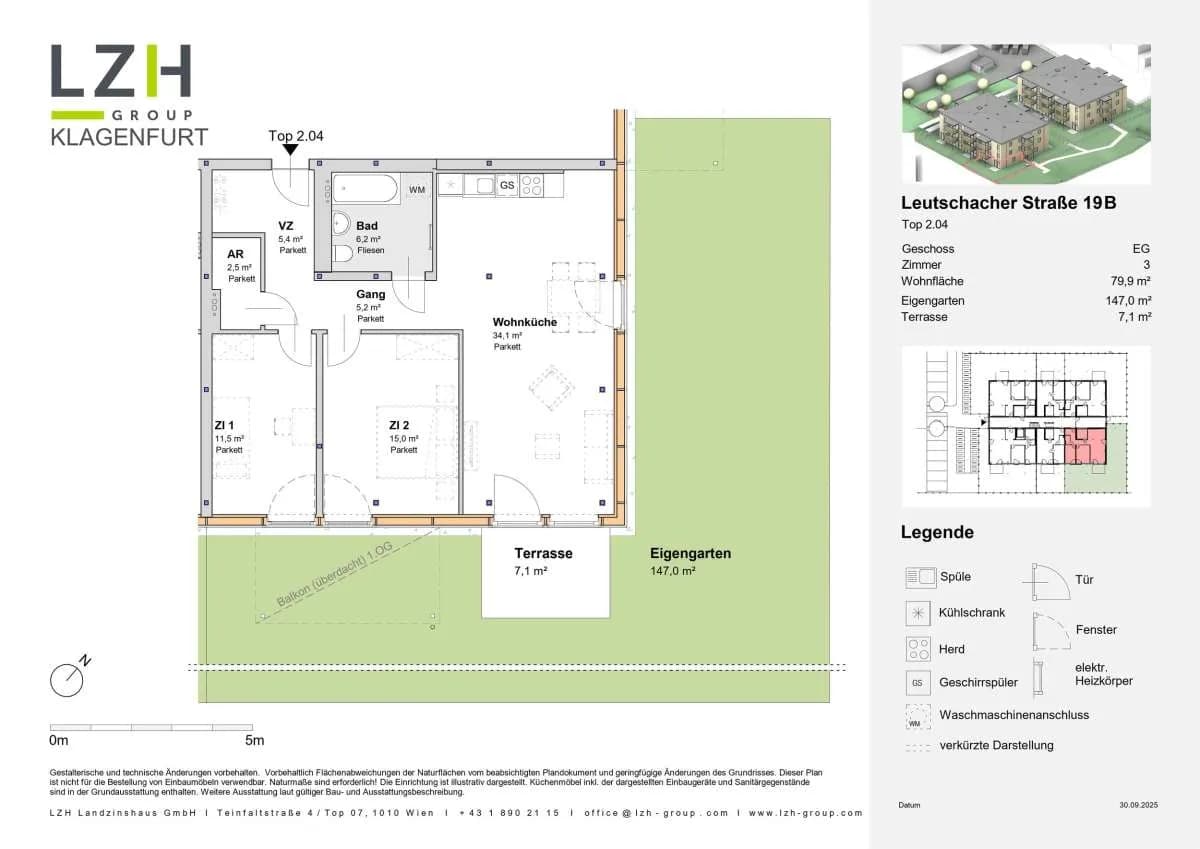 3-Zimmer-Wohnung mieten in Klagenfurt – 80 m², € 1.500 – Bild 6 von 6