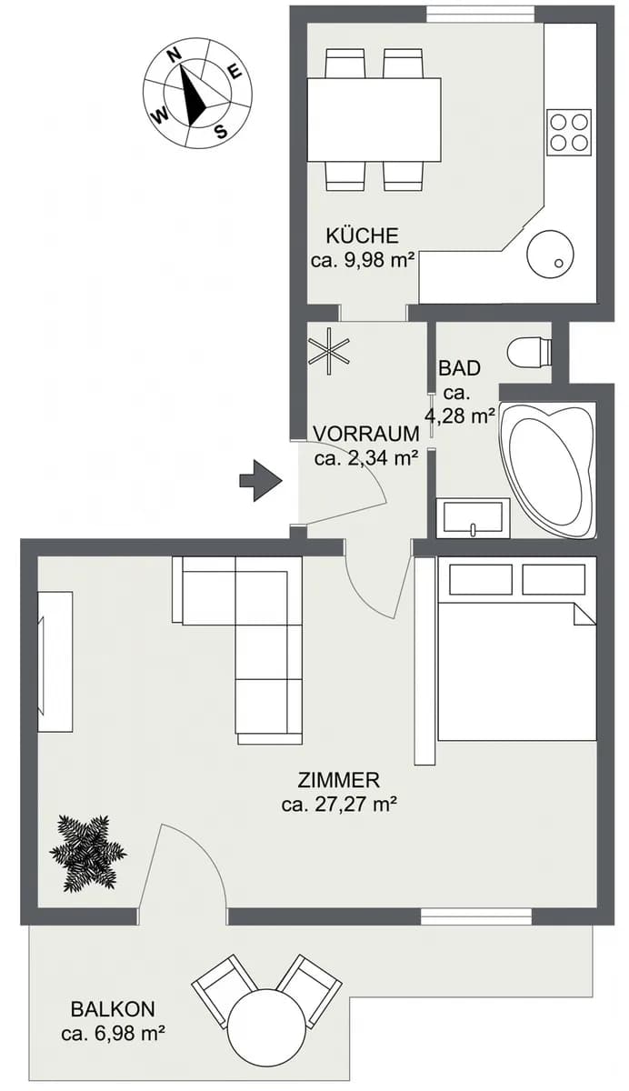 1-Zimmer-Wohnung kaufen in Wien – 43,87 m², € 275.000 – Bild 11 von 11