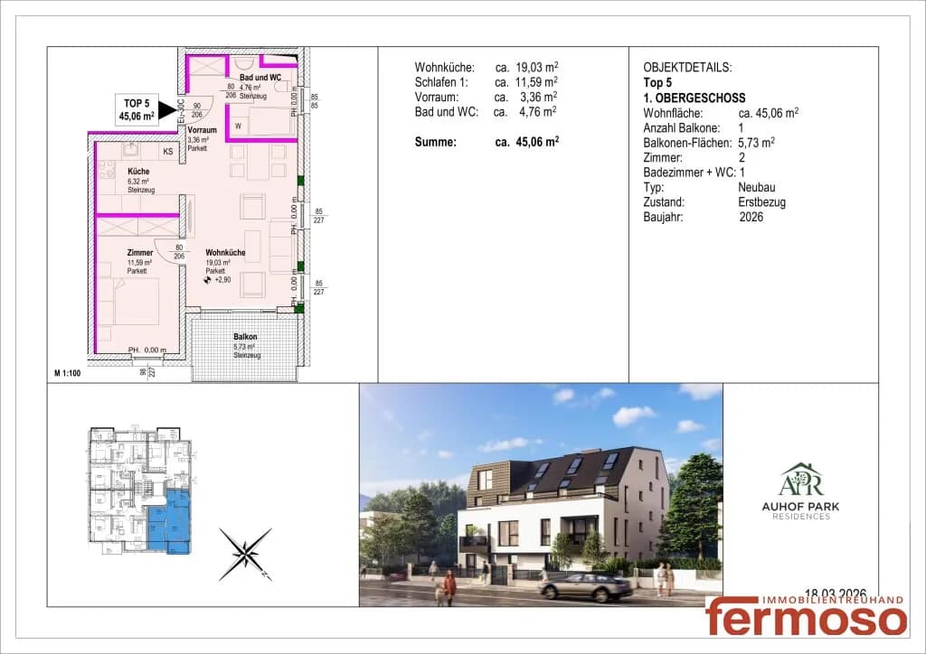 2-Zimmer-Wohnung kaufen in Wien – 45,06 m², € 398.050 – Bild 8 von 8