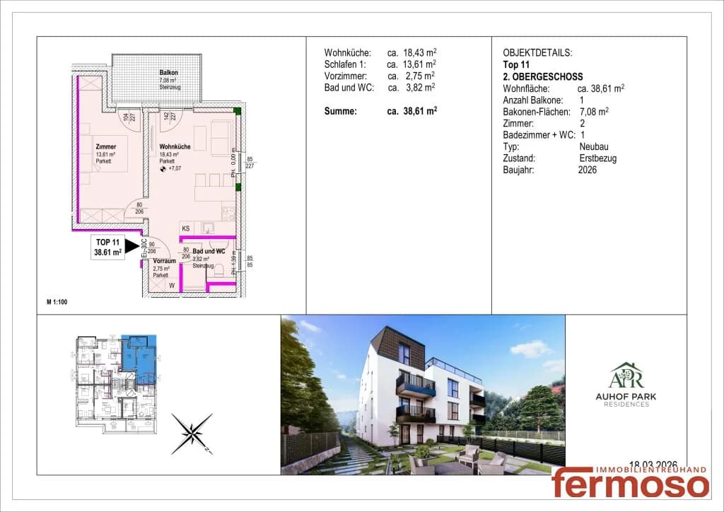 2-Zimmer-Wohnung kaufen in Wien – 38,61 m², € 356.250 – Bild 15 von 15