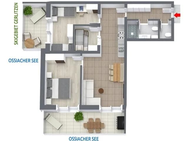 3-Zimmer-Wohnung kaufen in Feldkirchen – 65 m², € 687.000 – Bild 3 von 3