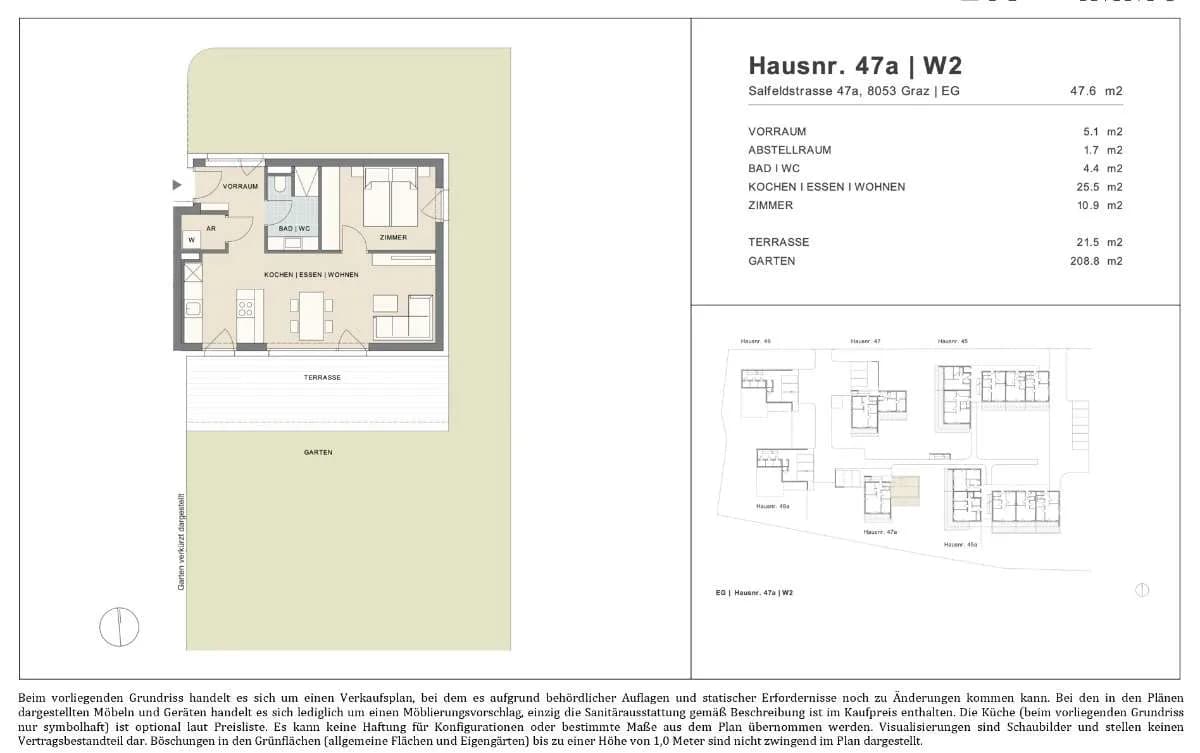 2-Zimmer-Wohnung kaufen in Graz – 47,6 m², € 279.000 – Bild 9 von 9