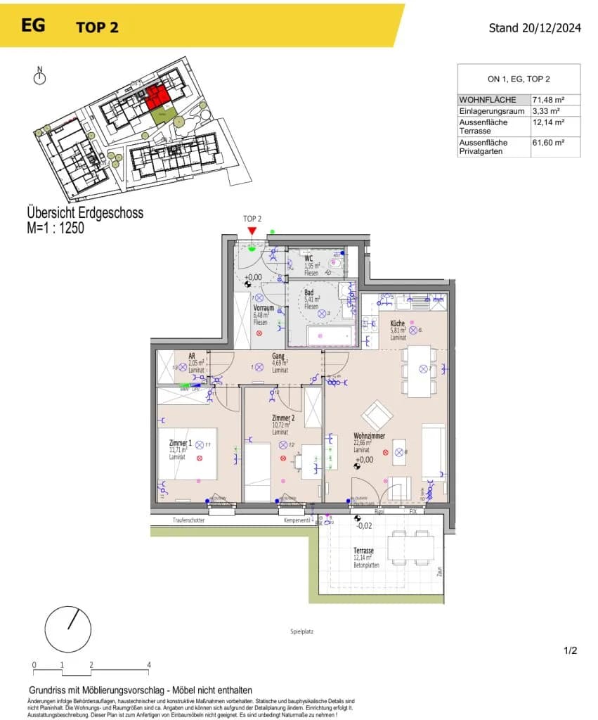 3-Zimmer-Wohnung kaufen in Wiener Neustadt – 74,85 m², € 256.384 – Bild 27 von 28