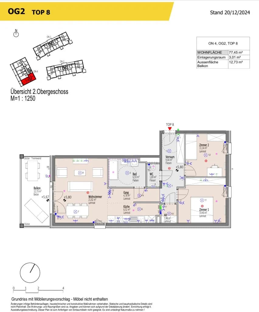 3-Zimmer-Wohnung kaufen in Wiener Neustadt – 74,85 m², € 256.384 – Bild 28 von 28