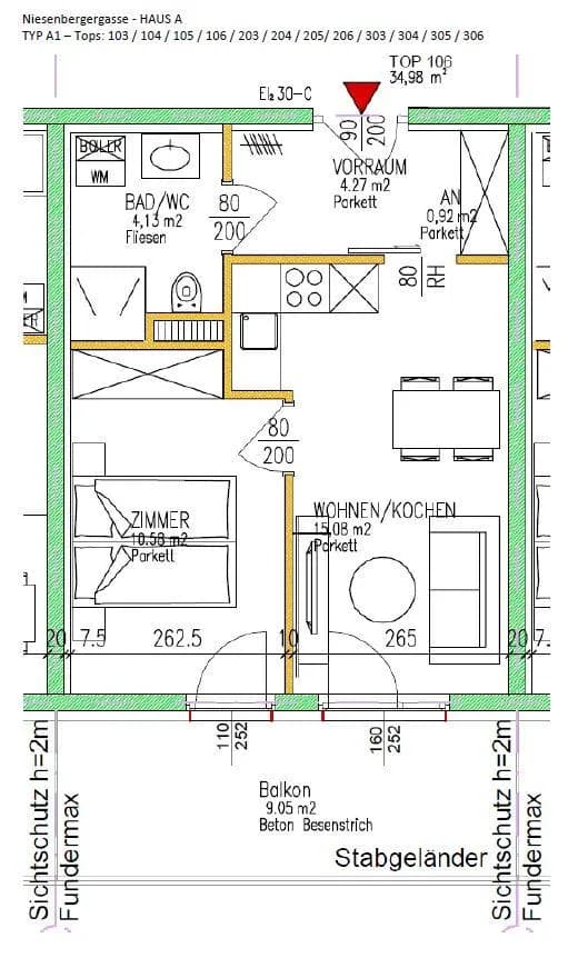 2-Zimmer-Wohnung mieten in Graz – 34,98 m², € 560 – Bild 9 von 9