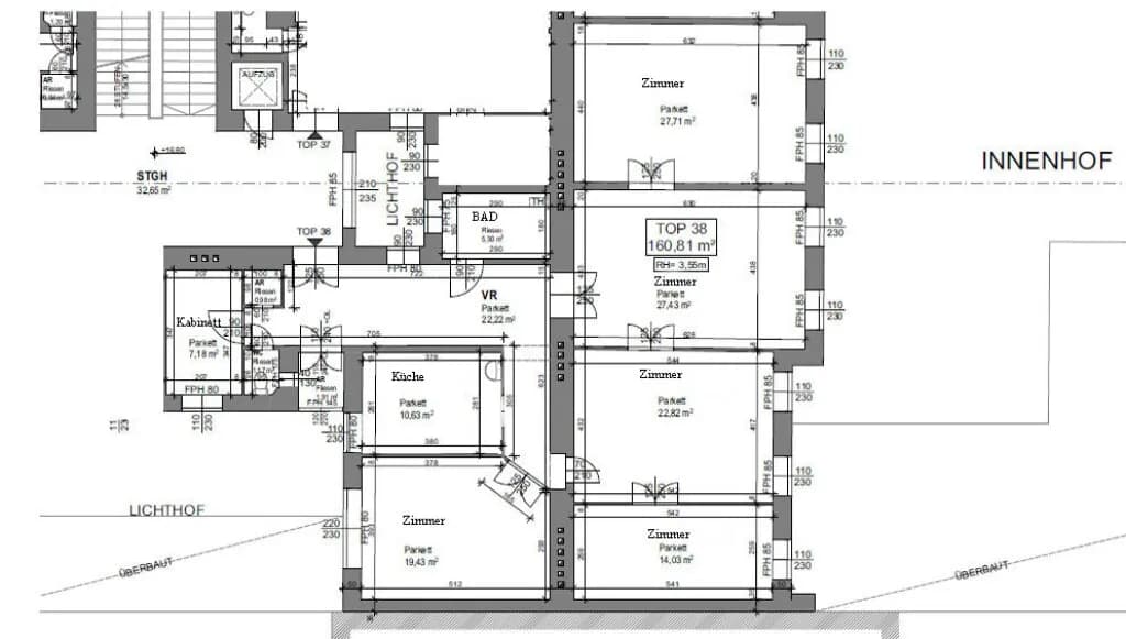 6-Zimmer-Wohnung mieten in Wien – 160,81 m², € 2.914 – Bild 11 von 11