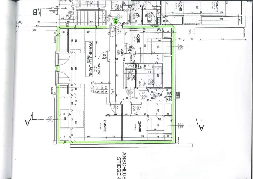 3-Zimmer-Wohnung mieten in Oberpullendorf – 72,24 m², € 669 – Bild 3 von 3