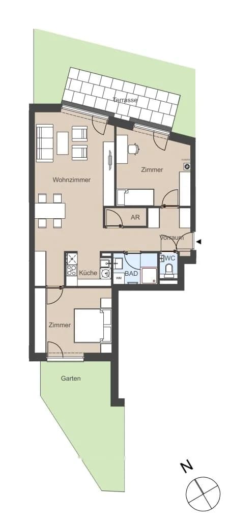 3-Zimmer-Wohnung kaufen in Wiener Neustadt Land – 80,68 m², € 341.000 – Bild 9 von 9