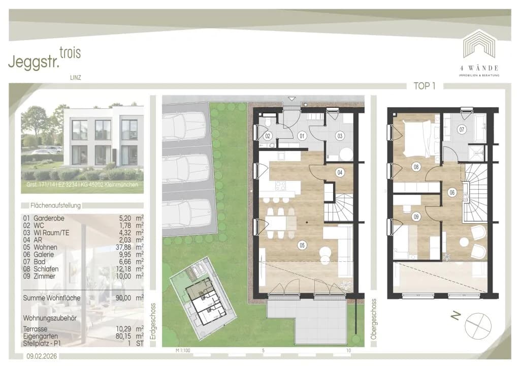 4-Zimmer-Haus kaufen in Linz – 90 m², € 419.000 – Bild 5 von 5