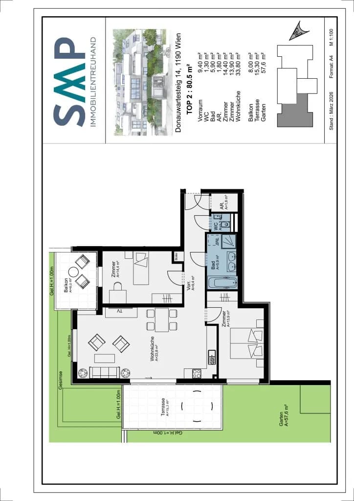 3-Zimmer-Wohnung kaufen in Wien – 80,5 m², € 555.000 – Bild 13 von 13