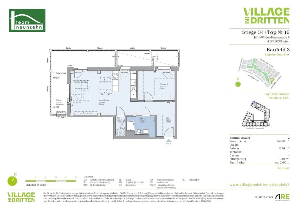 2-Zimmer-Wohnung mieten in Wien – 54,83 m², € 1.279 – Bild 21 von 21