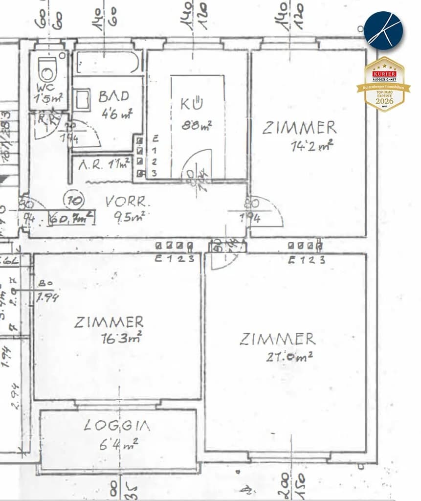 2-Zimmer-Wohnung kaufen in Krems Land – 60,7 m², € 179.000 – Bild 7 von 7