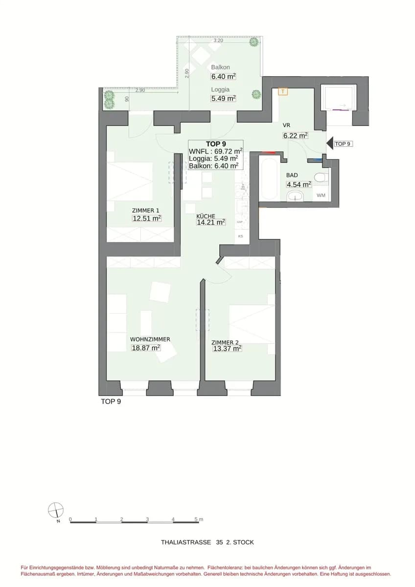 2-Zimmer-Wohnung kaufen in Wien – 54 m², € 329.000 – Bild 8 von 9