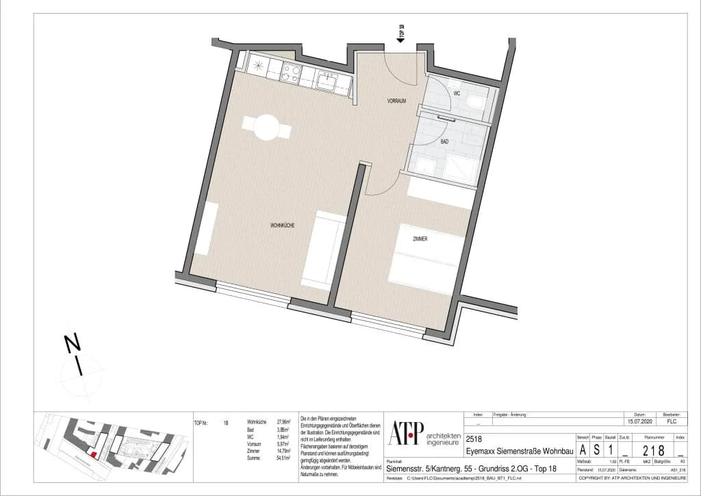 2-Zimmer-Wohnung mieten in Wien – 54,51 m², € 990 – Bild 19 von 19
