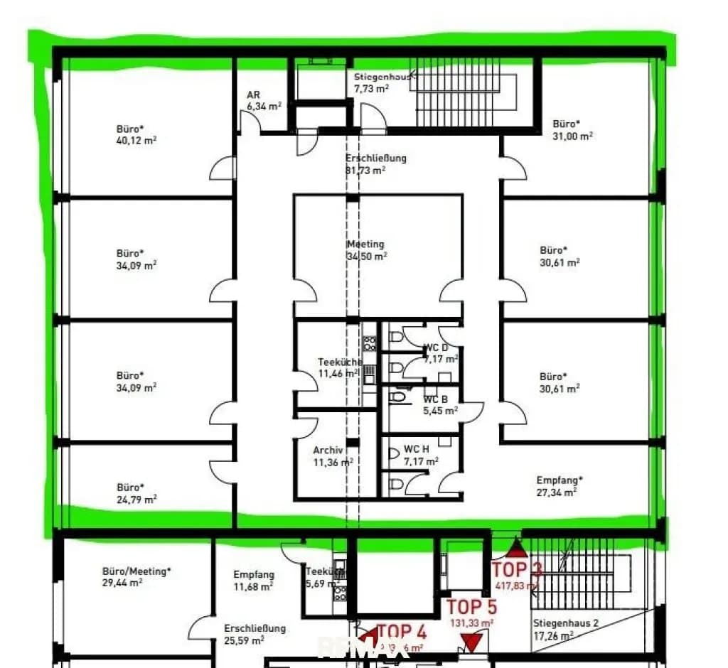 Gewerbeimmobilie mieten in Wien – 418 m², € 6.688 – Bild 3 von 3