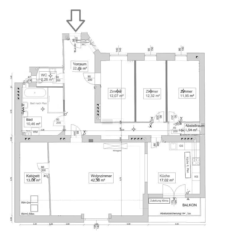 5-Zimmer-Wohnung mieten in Wien – 158 m², € 3.000 – Bild 14 von 14
