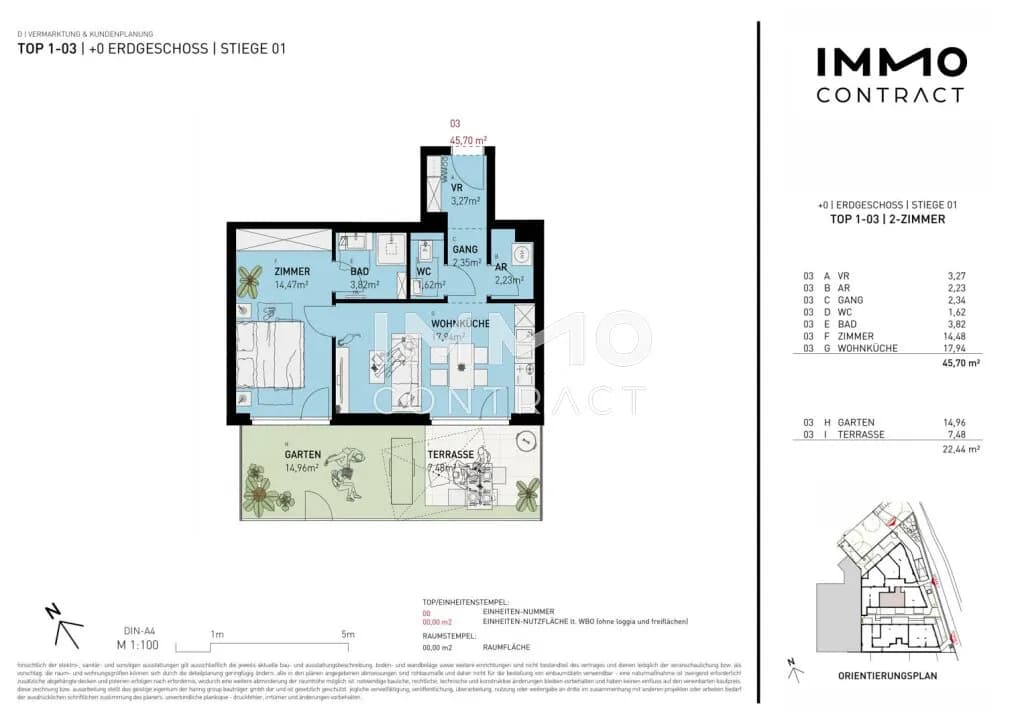 2-Zimmer-Wohnung kaufen in Wien – 45,7 m², € 294.500 – Bild 9 von 9