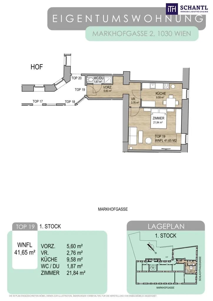 1-Zimmer-Wohnung kaufen in Wien – 41,65 m², € 198.000 – Bild 22 von 22