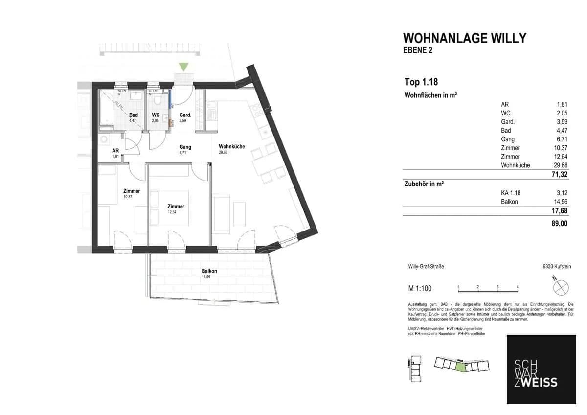 3-Zimmer-Wohnung kaufen in Kufstein – 72,98 m², € 499.000 – Bild 8 von 8