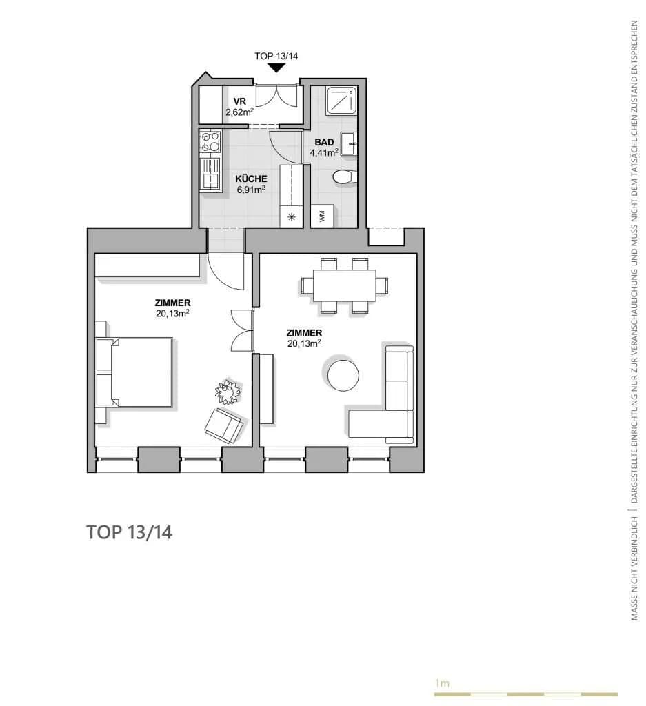 Immobilie kaufen in Wien – 54,2 m², € 199.000 – Bild 5 von 5