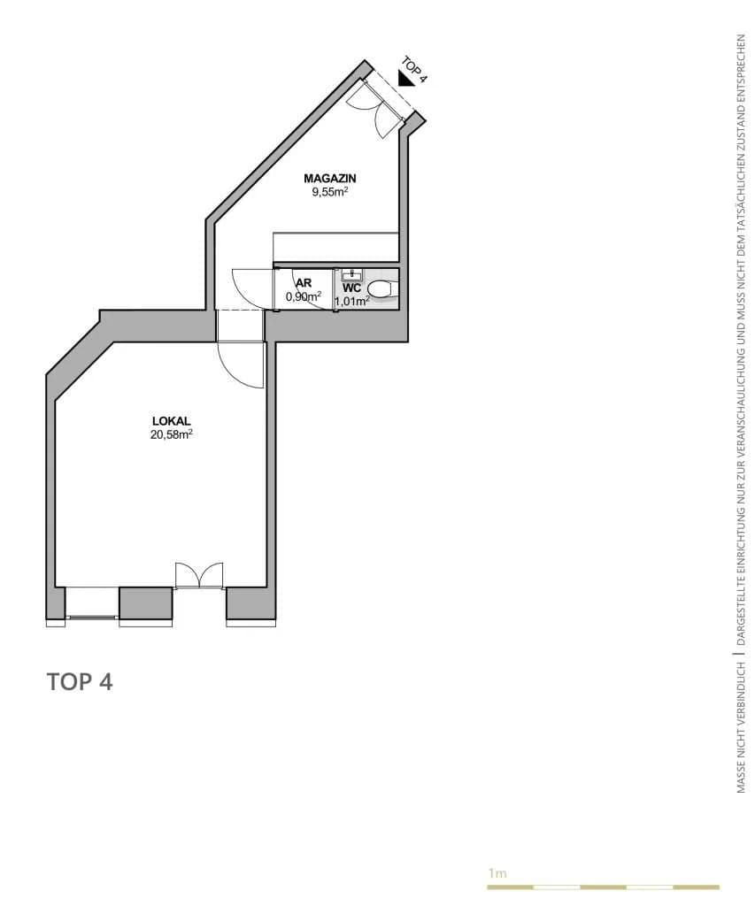 1-Zimmer-Gewerbeimmobilie kaufen in Wien – 32 m², € 109.000 – Bild 5 von 5