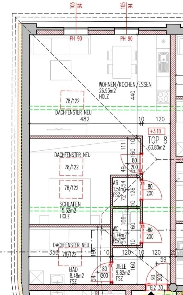 2-Zimmer-Wohnung mieten in Steyr – 63 m², € 770 – Bild 13 von 13