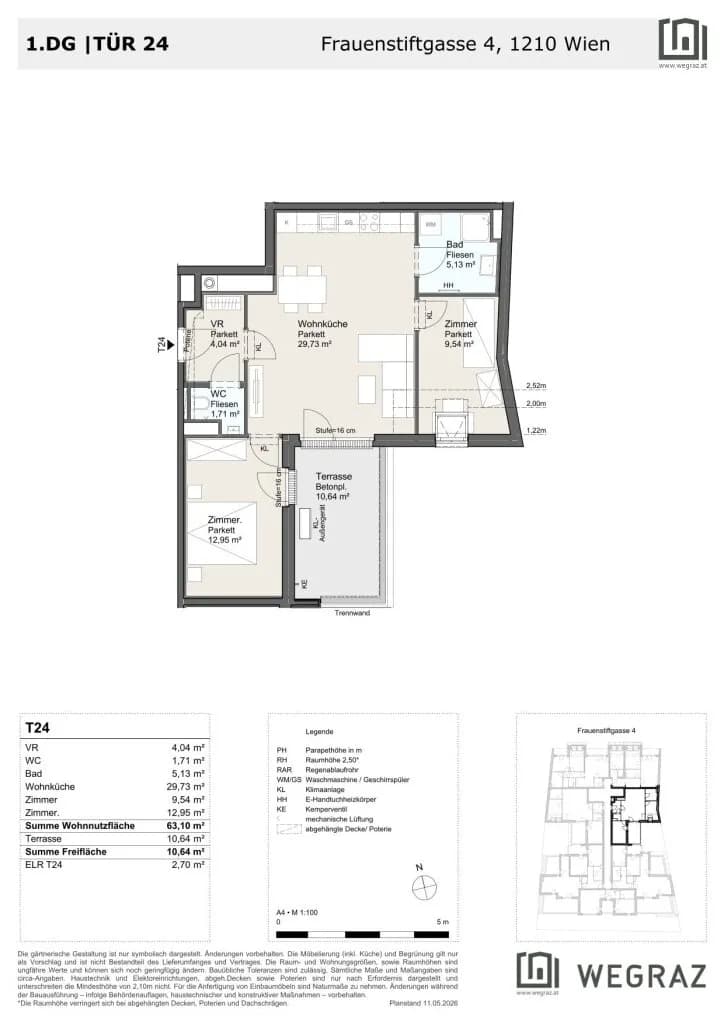 3-Zimmer-Wohnung kaufen in Wien – 63,1 m², € 390.000 – Bild 11 von 11