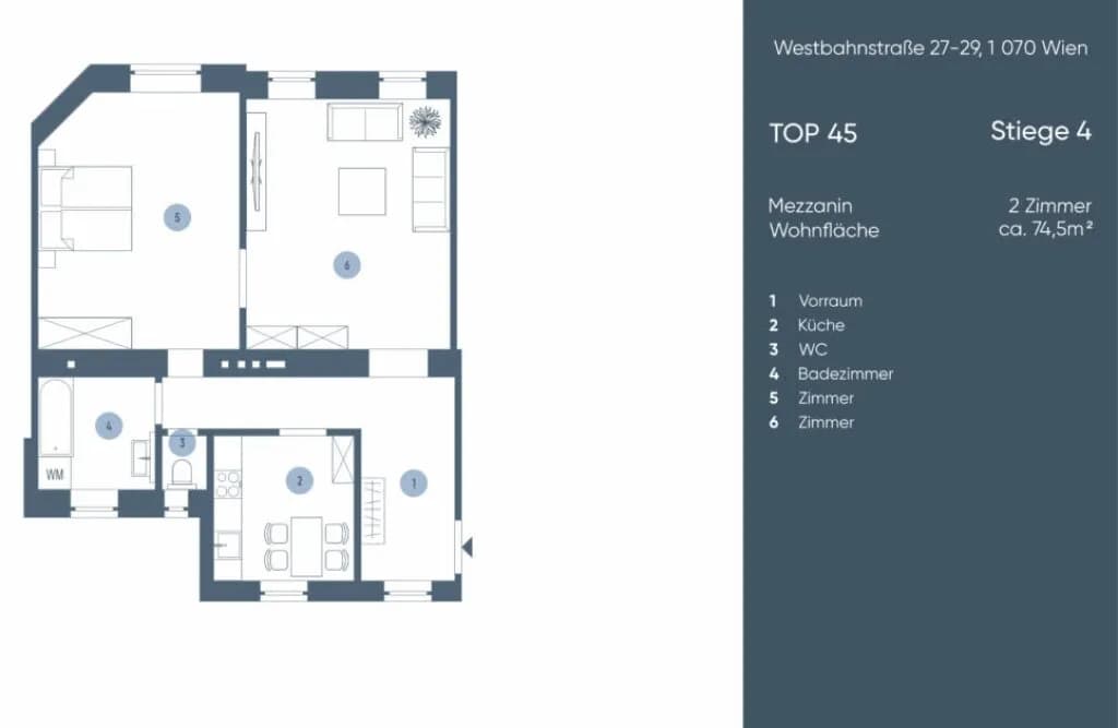 2-Zimmer-Wohnung kaufen in Wien – 74,49 m², € 525.000 – Bild 30 von 30