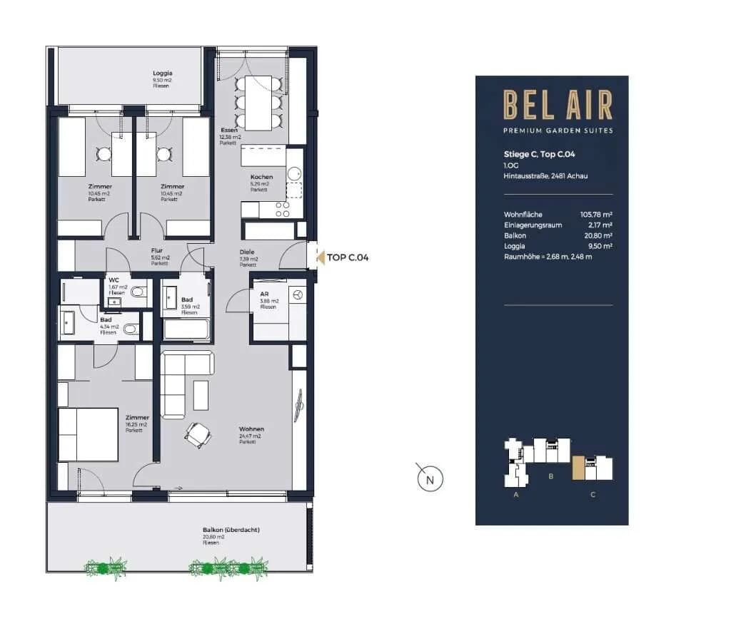 4-Zimmer-Wohnung kaufen in Mödling – 105,76 m², € 690.006 – Bild 16 von 17