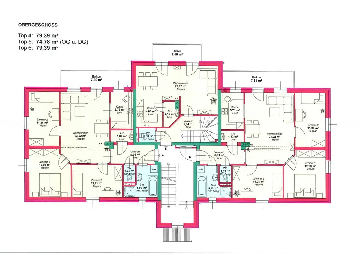 4-Zimmer-Wohnung mieten in Lilienfeld – 79,39 m², € 877 – Bild 10 von 10