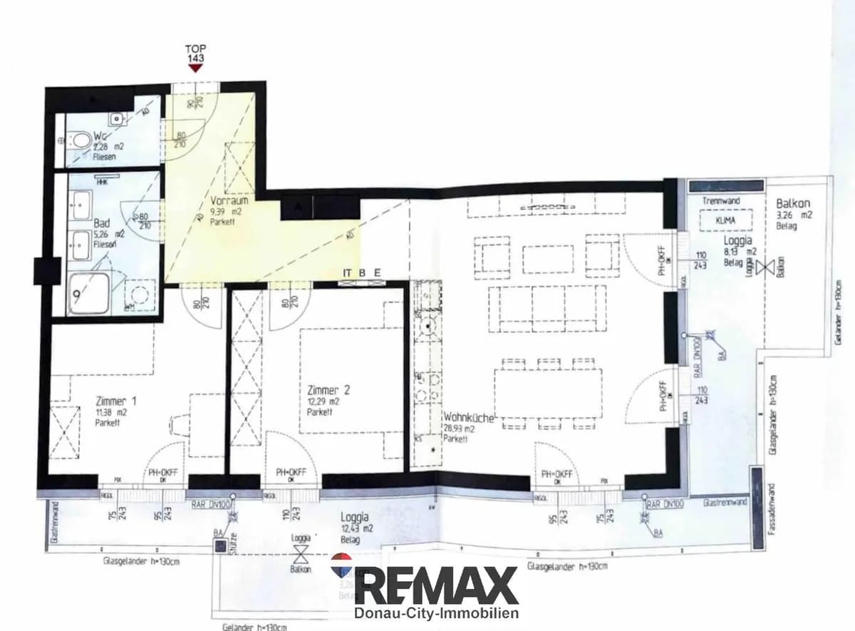 3-Zimmer-Wohnung mieten in Wien – 90 m², € 2.400 – Bild 8 von 8