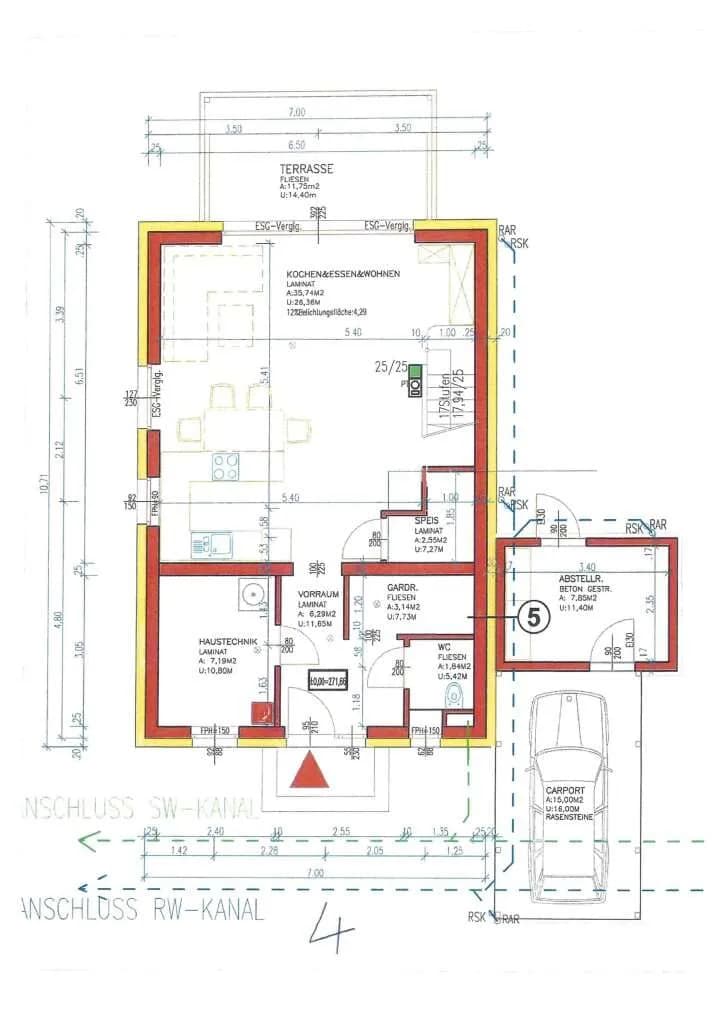 4-Zimmer-Haus mieten in Güssing – 124,42 m², € 943 – Bild 9 von 12