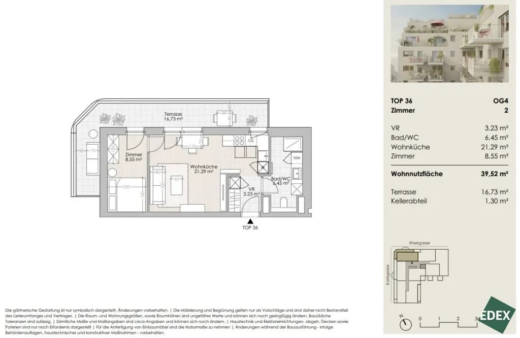 2-Zimmer-Wohnung kaufen in Wien – 39,52 m², € 294.000 – Bild 21 von 21