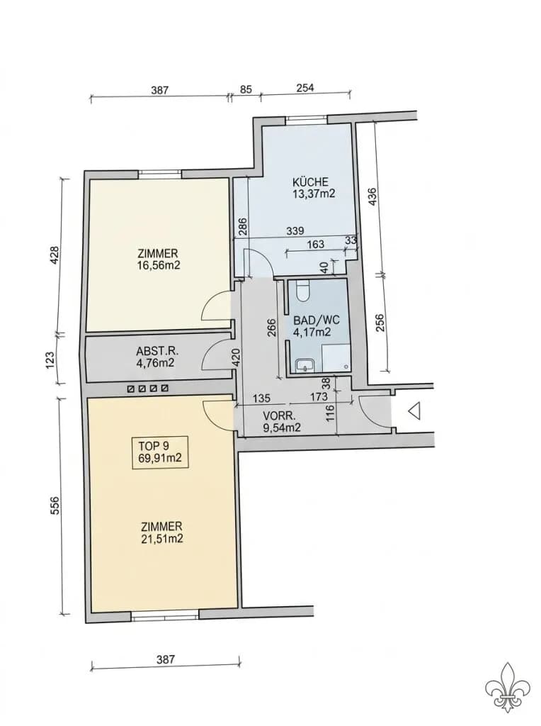 2-Zimmer-Wohnung mieten in Wien – 70 m², € 1.100 – Bild 13 von 13