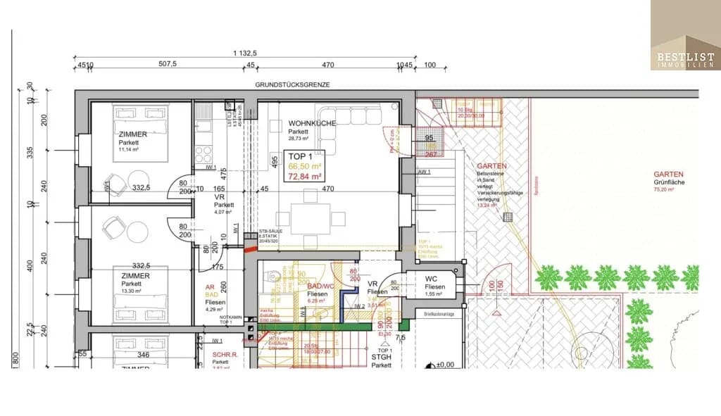 3-Zimmer-Wohnung kaufen in Wien – 72,84 m², € 469.900 – Bild 10 von 10